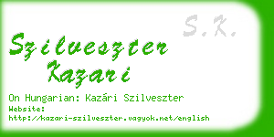 szilveszter kazari business card
